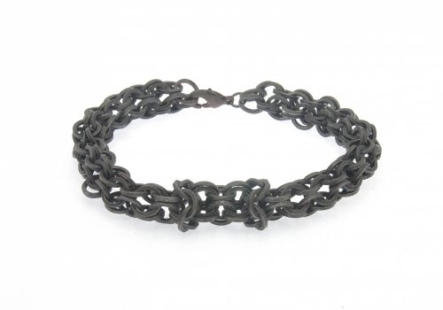 Kylie Jones's Square Wire Rings Round Maille Bracelet - , Chain Maille Jewelry, Making Chain, Chain Making , square wire rings round maille bracelet